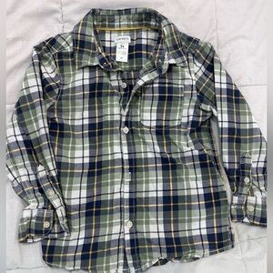 Carter's Green and Blue Plaid Casual Shirt